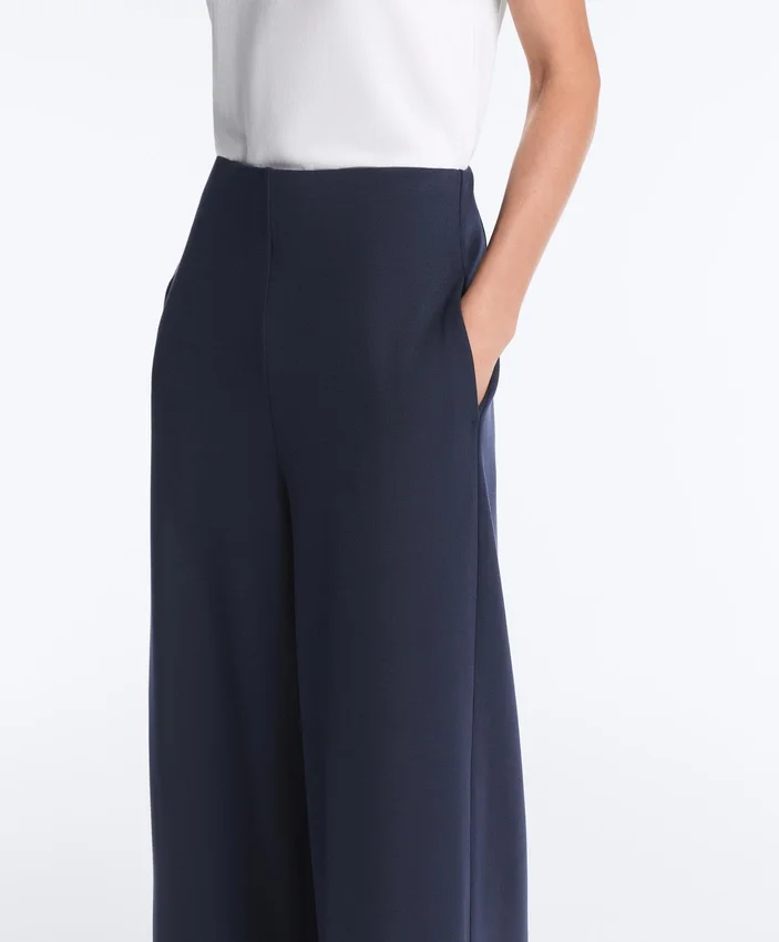 Soft-Touch Modal Trousers with Sailor Stripe Detail Soft-Touch Modal Trousers with Sailor Stripe Detail