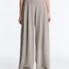 Soft-Touch Modal Wide-Leg Trousers with Corset Detail Soft-Touch Modal Wide-Leg Trousers with Corset Detail