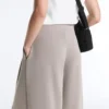 Soft-Touch Modal Wide-Leg Trousers with Corset Detail Soft-Touch Modal Wide-Leg Trousers with Corset Detail