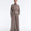 Soft-Touch Corset Belt Jacket with Modal