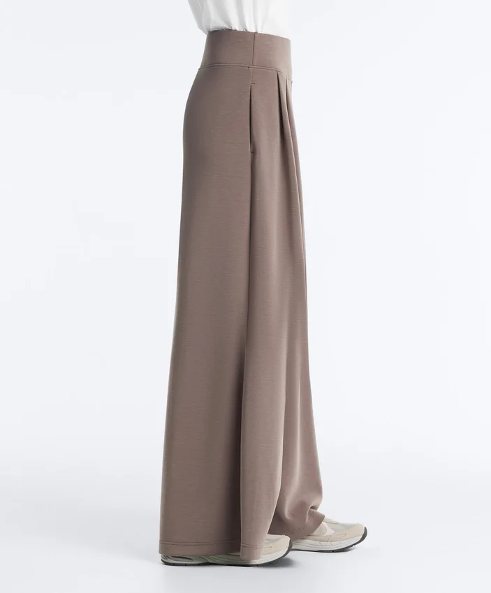 Soft-Touch Modal Wide-Leg Trousers with Corset Waist Soft-Touch Modal Wide-Leg Trousers with Corset Waist