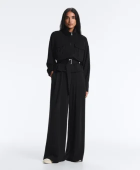 Soft-Touch Belted Jacket with Modal