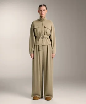 Soft-Touch Belted Jacket with Modal