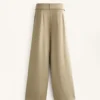 Soft-Touch Modal Wide-Leg Trousers with Pleat Waist Detail Soft-Touch Modal Wide-Leg Trousers with Pleat Waist Detail
