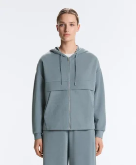 Soft-Touch Modal Zip Rib Sweatshirt