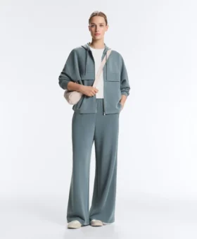 Soft-Touch Modal Zip Rib Sweatshirt