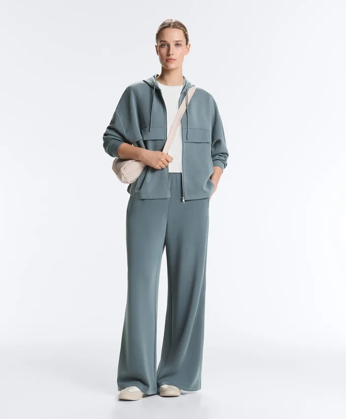 Soft-Touch Modal Zip Rib Sweatshirt Soft-Touch Modal Zip Rib Sweatshirt
