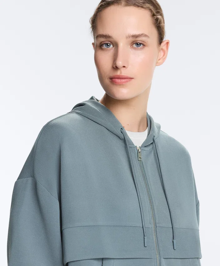 Soft-Touch Modal Zip Rib Sweatshirt Soft-Touch Modal Zip Rib Sweatshirt