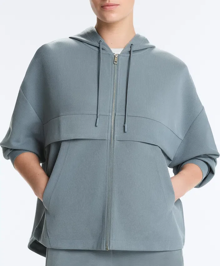 Soft-Touch Modal Zip Rib Sweatshirt Soft-Touch Modal Zip Rib Sweatshirt