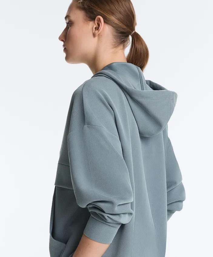 Soft-Touch Modal Zip Rib Sweatshirt Soft-Touch Modal Zip Rib Sweatshirt