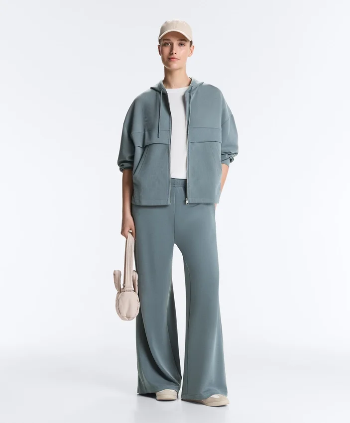 Soft-Touch Modal Zip Rib Sweatshirt Soft-Touch Modal Zip Rib Sweatshirt
