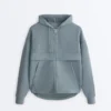 Soft-Touch Modal Zip Rib Sweatshirt Soft-Touch Modal Zip Rib Sweatshirt
