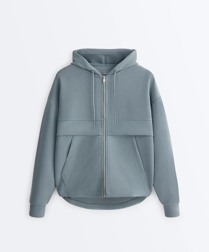 Soft-Touch Modal Zip Rib Sweatshirt Soft-Touch Modal Zip Rib Sweatshirt