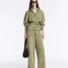 Boxy Cape Jacket with Soft-Touch Modal Pinstripe Boxy Cape Jacket with Soft-Touch Modal Pinstripe