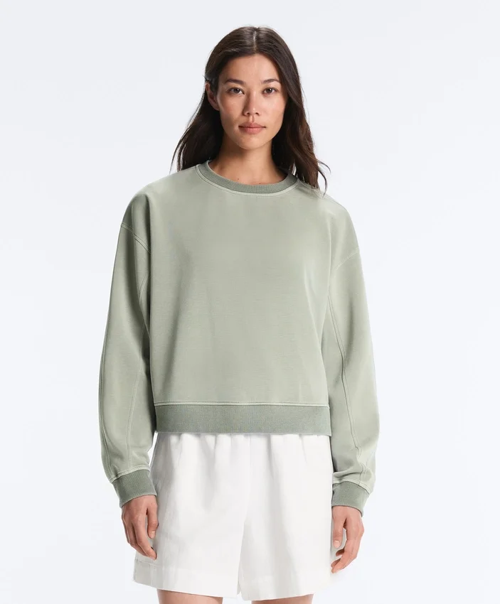 Soft-Touch Round Neck Sweatshirt with Modal Soft-Touch Round Neck Sweatshirt with Modal