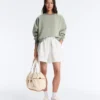 Soft-Touch Round Neck Sweatshirt with Modal Soft-Touch Round Neck Sweatshirt with Modal