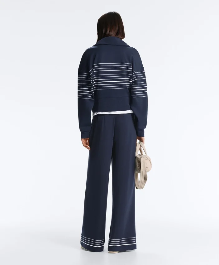 Soft-Touch Striped Sailor Jacket with Modal Soft-Touch Striped Sailor Jacket with Modal