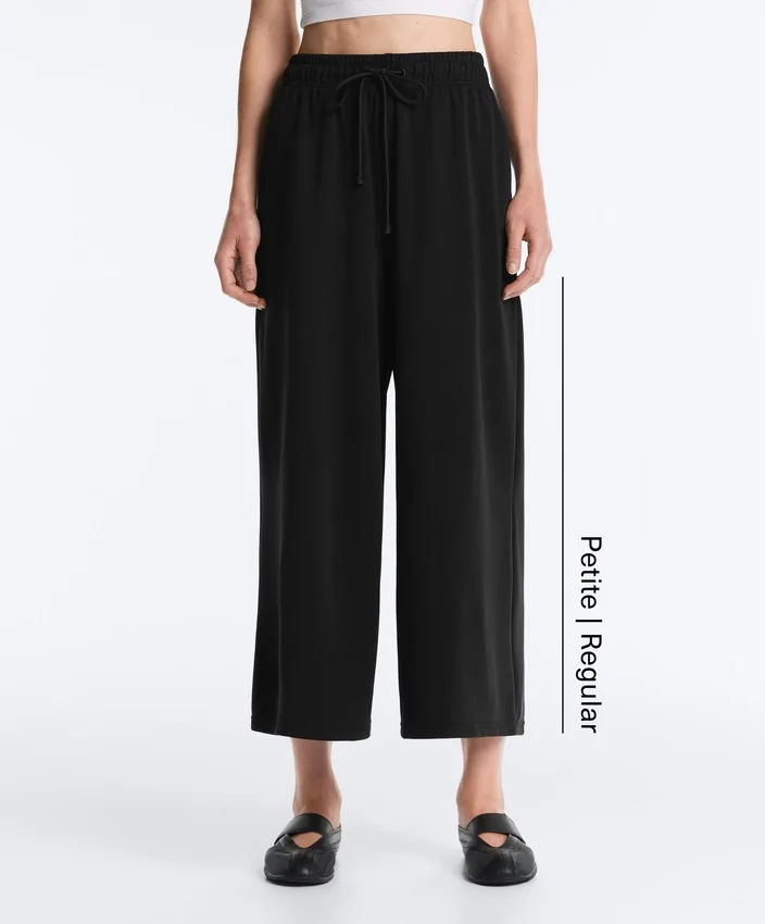 Soft-Touch Wide-Leg Crop Trousers with Modal Soft-Touch Wide-Leg Crop Trousers with Modal