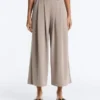 Soft-Touch Wide-Leg Crop Trousers with Modal and Pleats Soft-Touch Wide-Leg Crop Trousers with Modal and Pleats