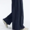 Soft-Touch Wide-Leg Trousers with Side Pleat and Modal Soft-Touch Wide-Leg Trousers with Side Pleat and Modal