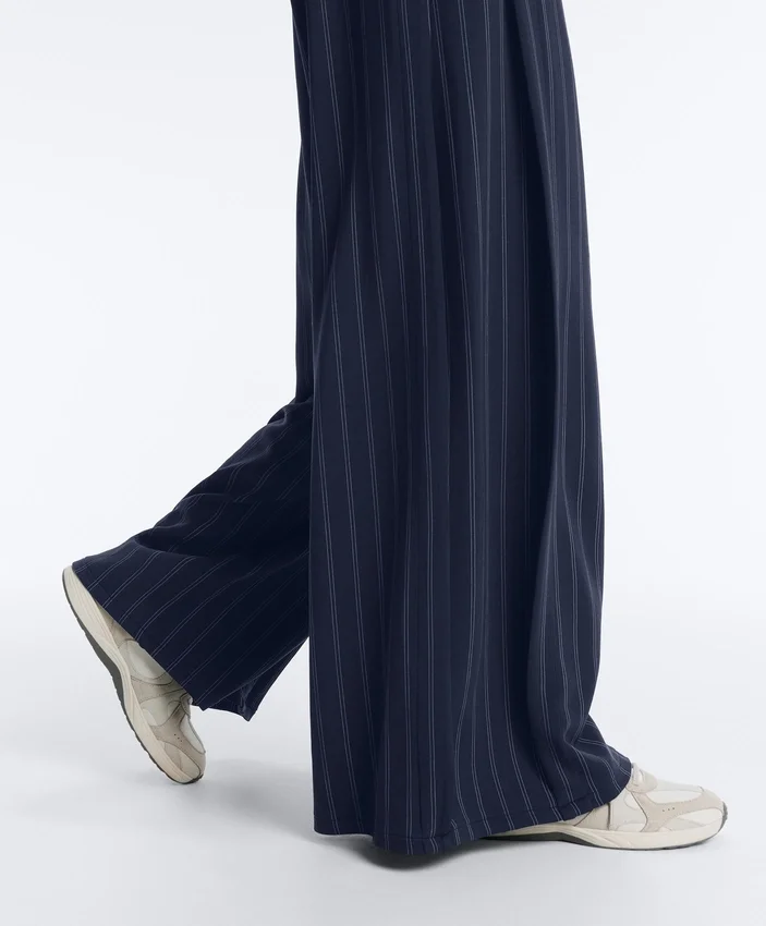Soft-Touch Wide-Leg Trousers with Side Pleat and Modal Soft-Touch Wide-Leg Trousers with Side Pleat and Modal