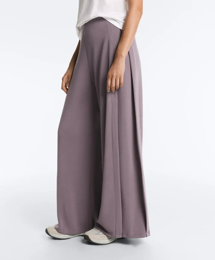 Soft-Touch Wide-Leg Trousers with Side Pleat and Modal Soft-Touch Wide-Leg Trousers with Side Pleat and Modal
