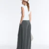Soft-Touch Wide-Leg Trousers with Side Pleat and Modal Soft-Touch Wide-Leg Trousers with Side Pleat and Modal