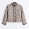 Stand-Up Collar Jacket with Contrast Stand-Up Collar Jacket with Contrast