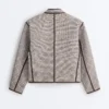 Stand-Up Collar Jacket with Contrast Stand-Up Collar Jacket with Contrast