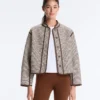 Stand-Up Collar Jacket with Contrast Stand-Up Collar Jacket with Contrast