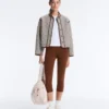 Stand-Up Collar Jacket with Contrast Stand-Up Collar Jacket with Contrast