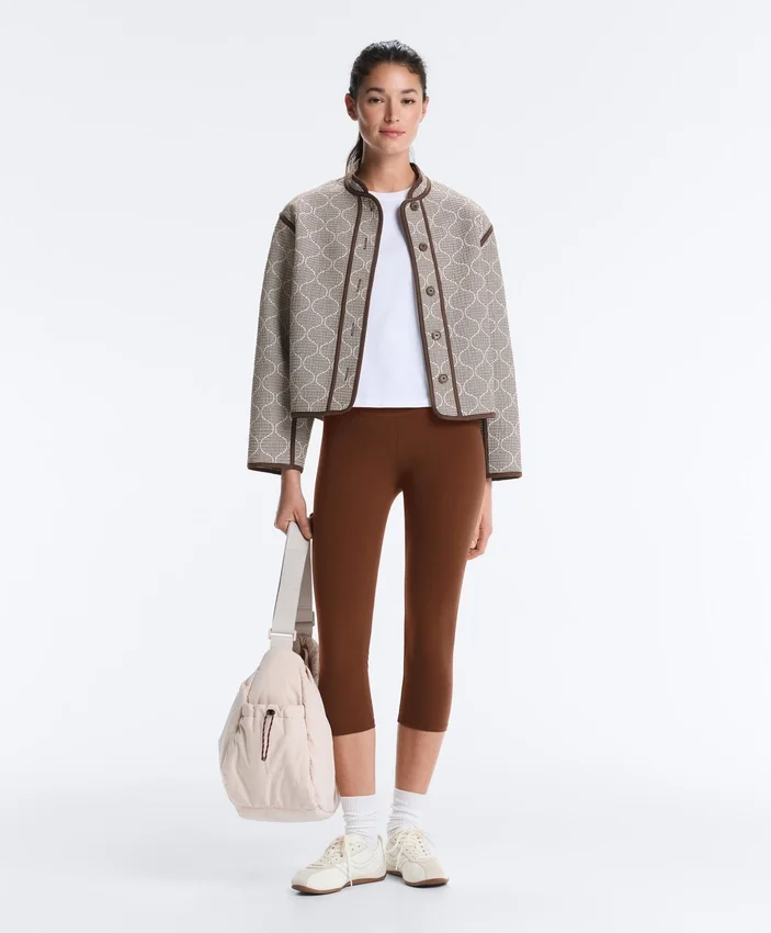 Stand-Up Collar Jacket with Contrast Stand-Up Collar Jacket with Contrast