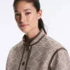 Stand-Up Collar Jacket with Contrast Stand-Up Collar Jacket with Contrast