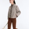 Stand-Up Collar Jacket with Contrast Stand-Up Collar Jacket with Contrast