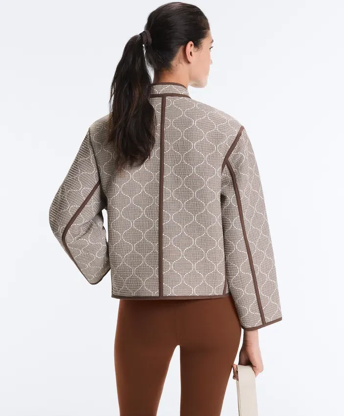 Stand-Up Collar Jacket with Contrast Stand-Up Collar Jacket with Contrast