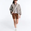 Stand-Up Collar Jacket with Contrast Stand-Up Collar Jacket with Contrast