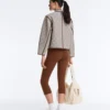 Stand-Up Collar Jacket with Contrast Stand-Up Collar Jacket with Contrast
