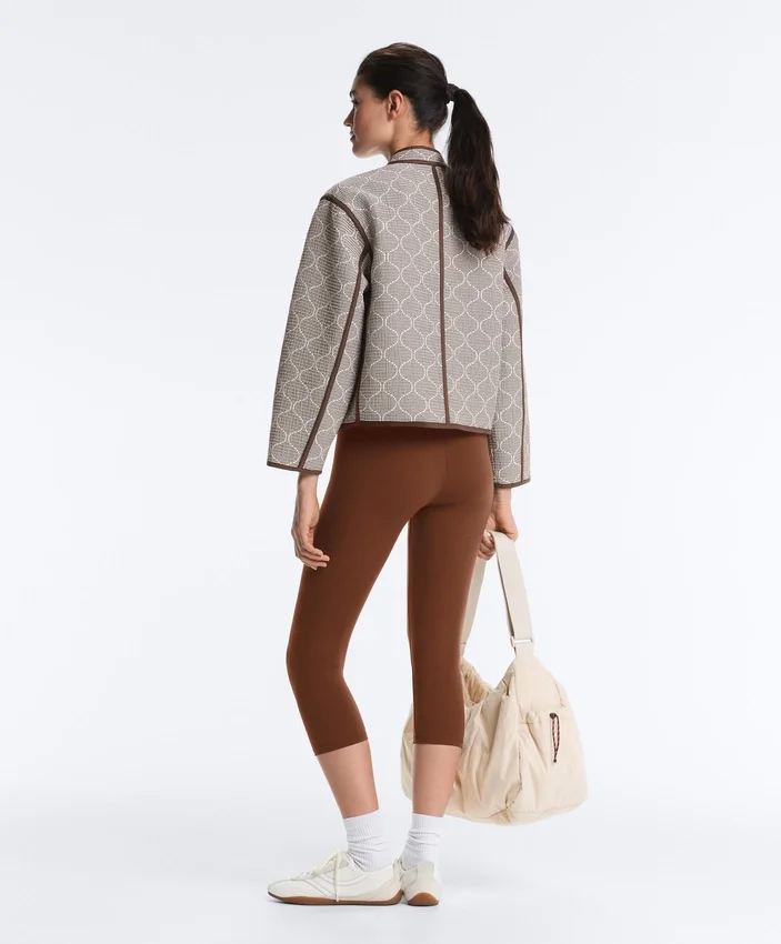 Stand-Up Collar Jacket with Contrast Stand-Up Collar Jacket with Contrast