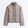 Stand-Up Collar Jacket with Contrast Stand-Up Collar Jacket with Contrast