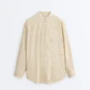 Stand-Up Collar Modal Blend Striped Shirt Stand-Up Collar Modal Blend Striped Shirt