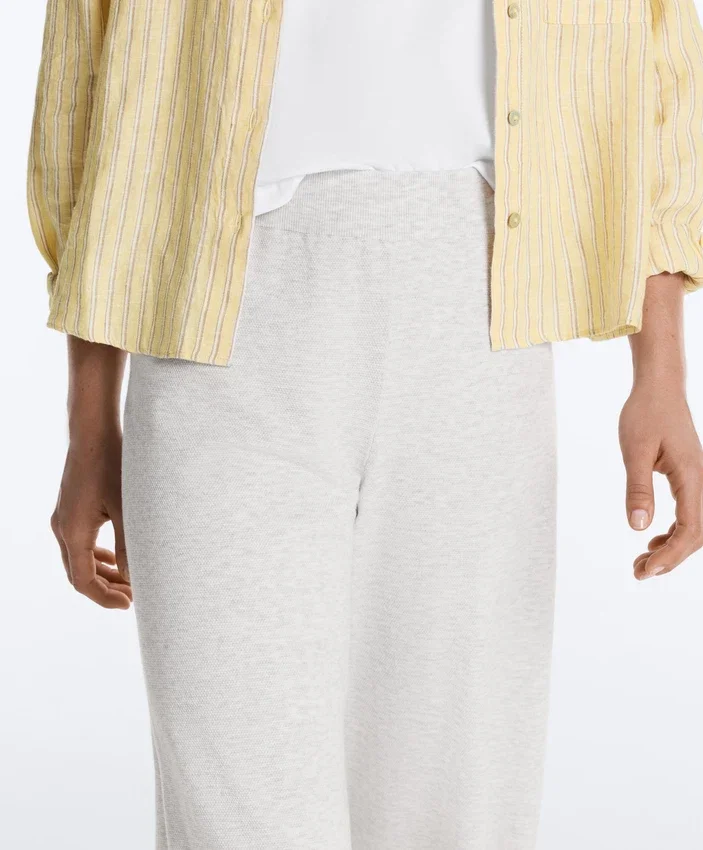 Straight Fit Knit Trousers Straight Fit Knit Trousers