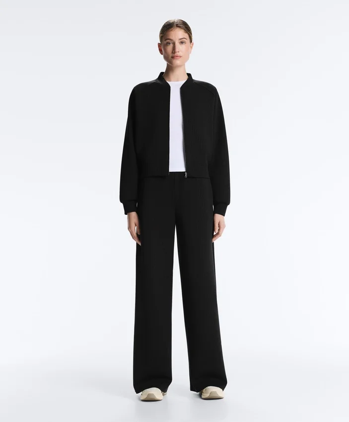 Striped Bomber Jacket with Soft-Touch Modal Striped Bomber Jacket with Soft-Touch Modal