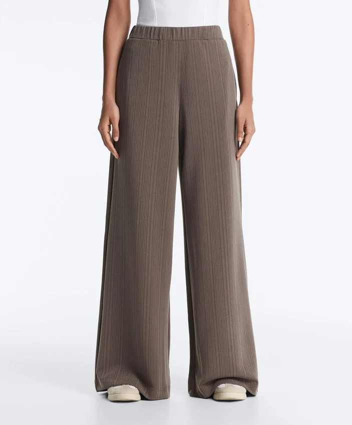Straight-Leg Trousers with Asymmetric Stripe and Modal Straight-Leg Trousers with Asymmetric Stripe and Modal