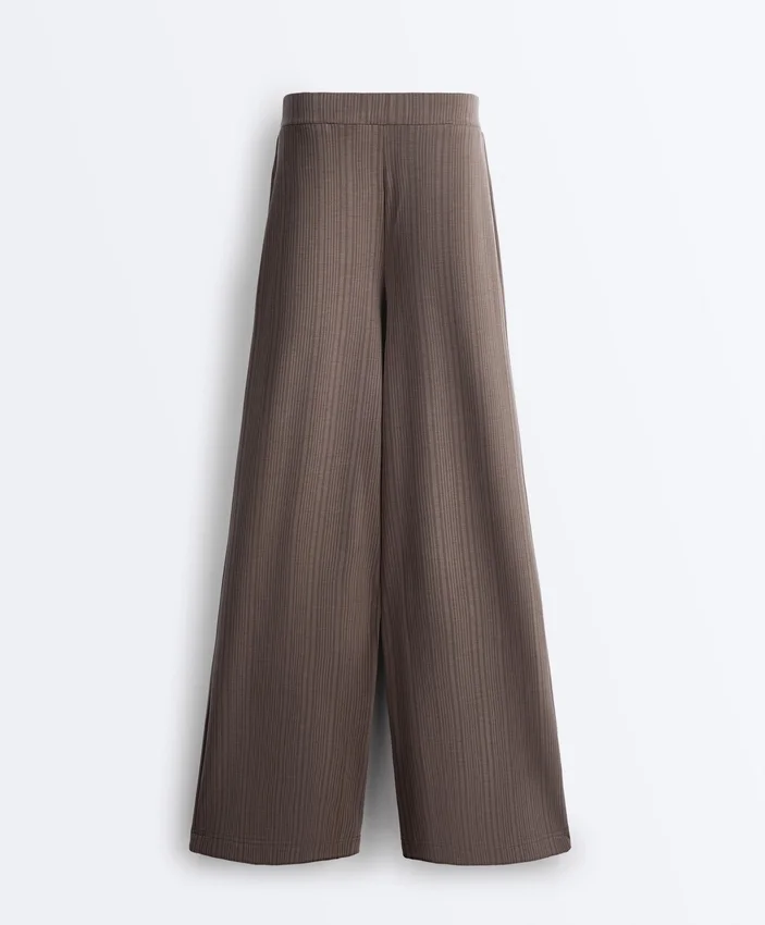 Straight-Leg Trousers with Asymmetric Stripe and Modal Straight-Leg Trousers with Asymmetric Stripe and Modal