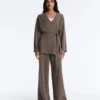 Long Asymmetric Stripe Jacket with Modal Long Asymmetric Stripe Jacket with Modal