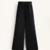 Straight-Leg Trousers with Buttons and Rib with Soft-Touch Modal Straight-Leg Trousers with Buttons and Rib with Soft-Touch Modal