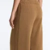 Straight-Leg Trousers with Side Knit Structure Straight-Leg Trousers with Side Knit Structure
