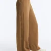 Straight-Leg Trousers with Side Knit Structure Straight-Leg Trousers with Side Knit Structure