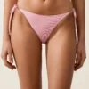 Stripe Medium-Coverage Bikini Briefs with Ties Stripe Medium-Coverage Bikini Briefs with Ties