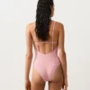 Stripe Round Neck Swimsuit Stripe Round Neck Swimsuit